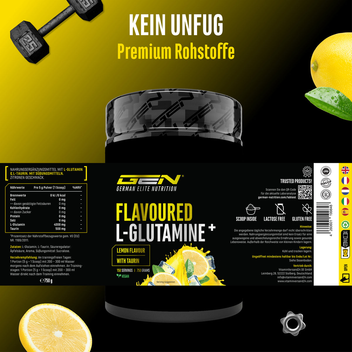 L-Glutamine Powder Flavored