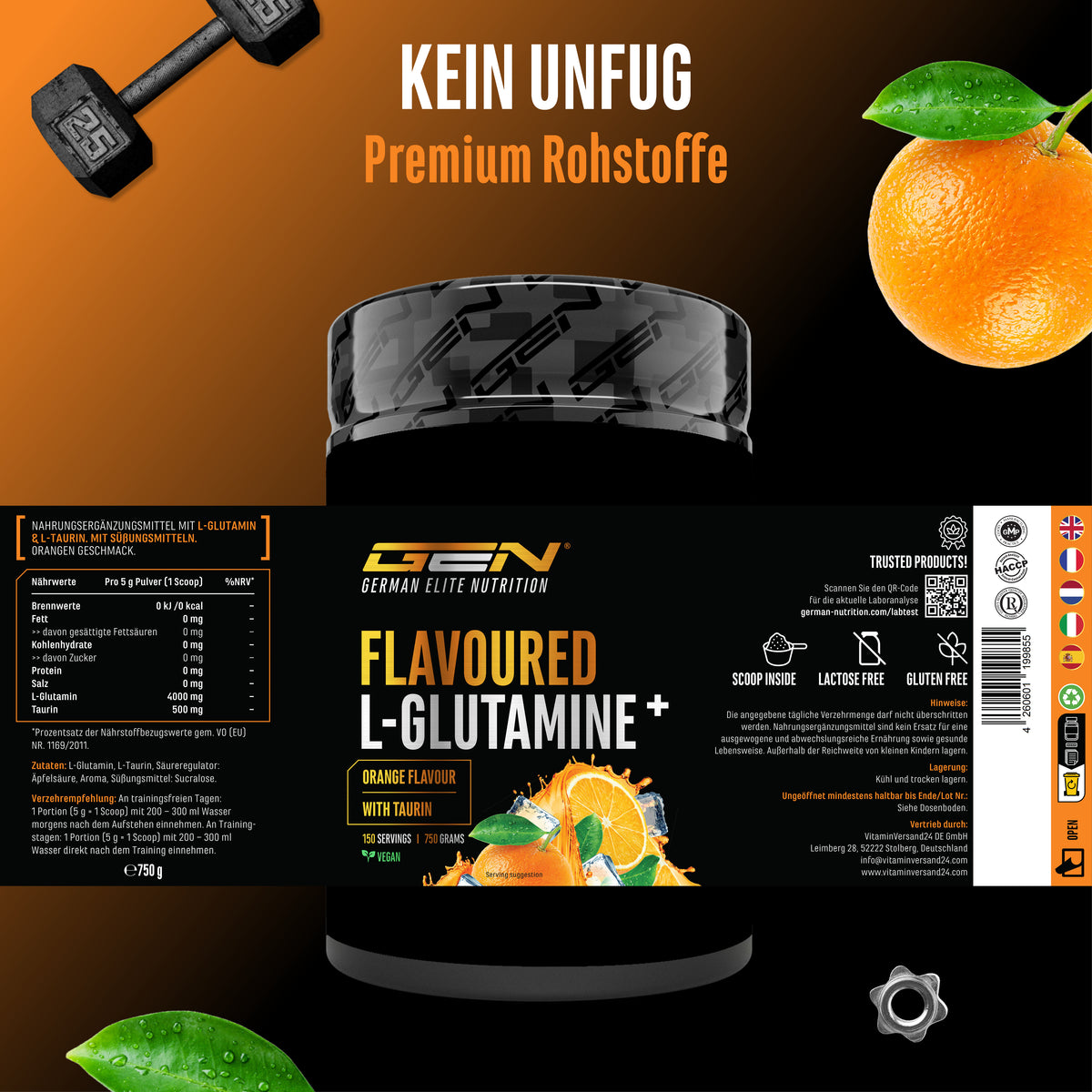 L-Glutamine Powder Flavored