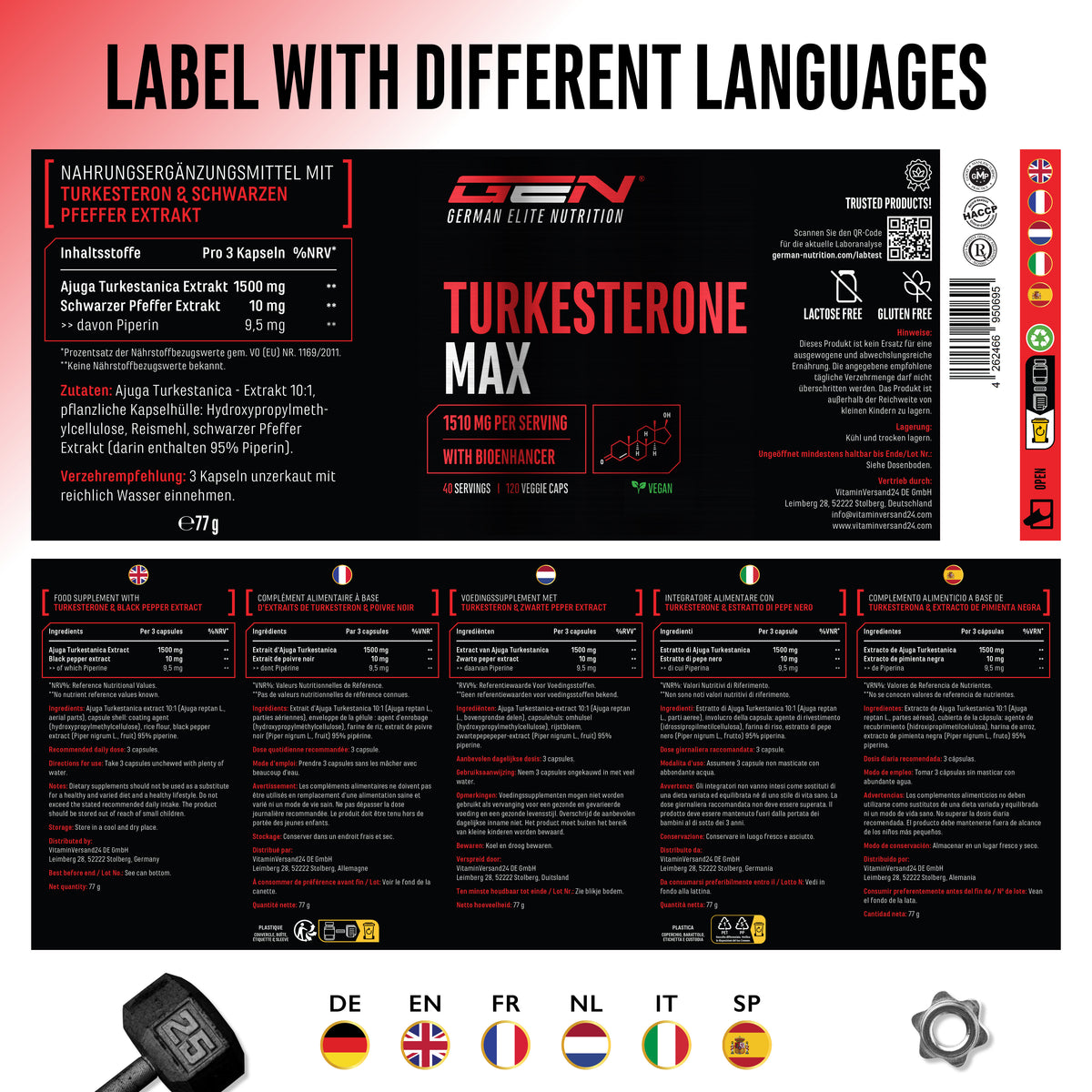 Turkesterone Max, 120 Capsules