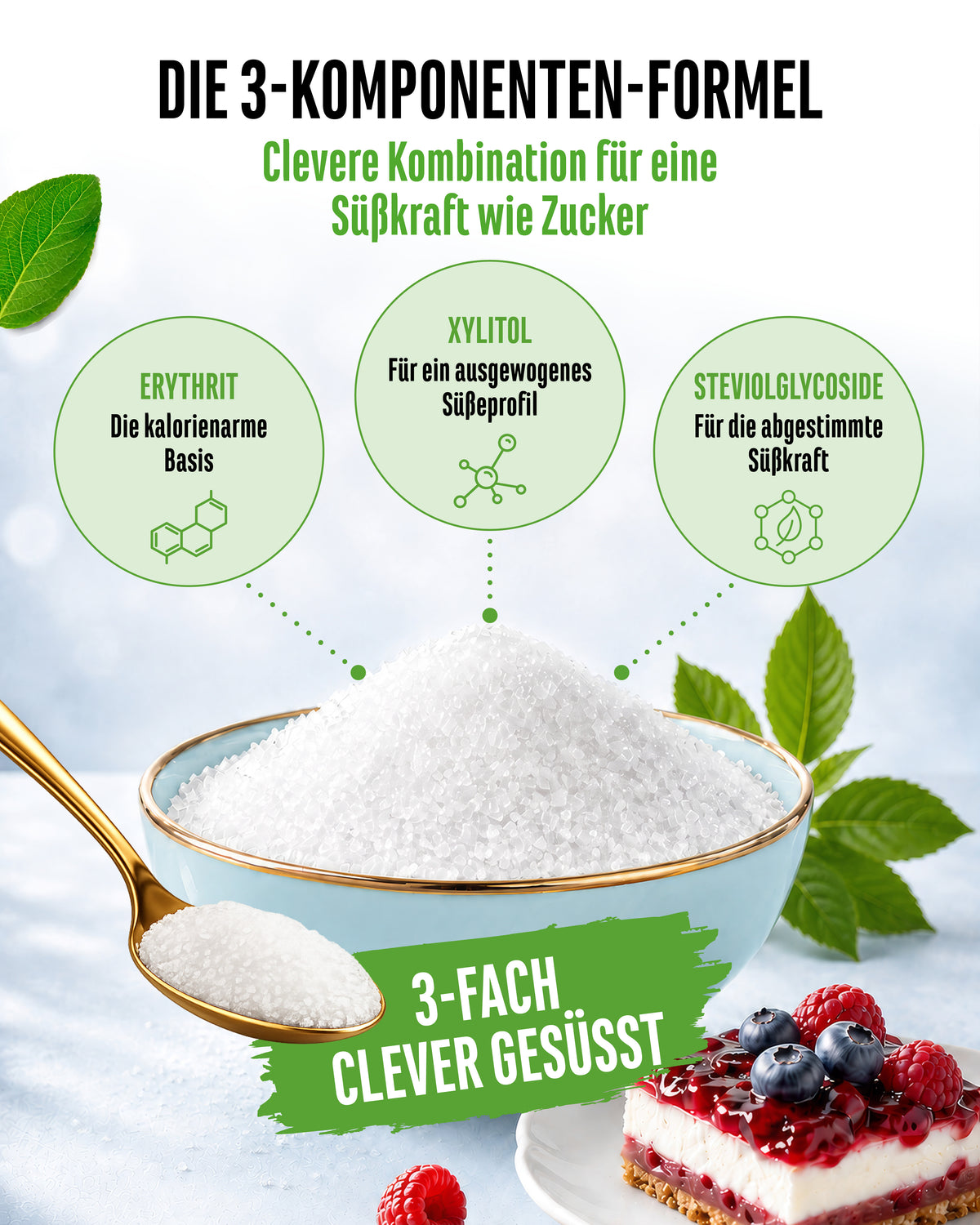 Almost Sugar  -  Erythrit, Xylit und Stevia