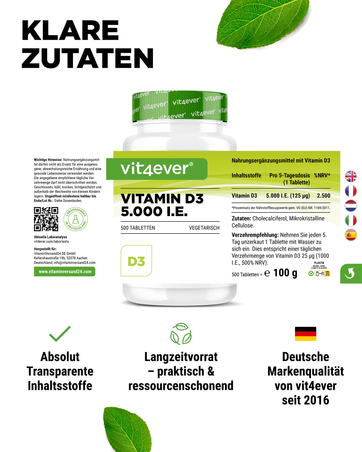 Vitamine D3 Depot 5000 I.E.