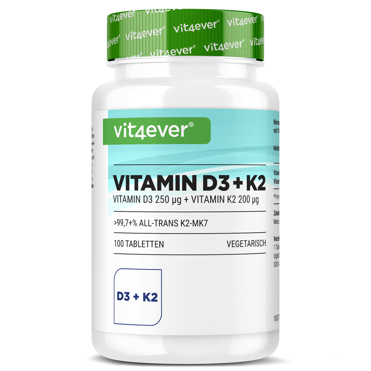 Vitamin D3 10,000 IU + Vitamin K2 200 mcg