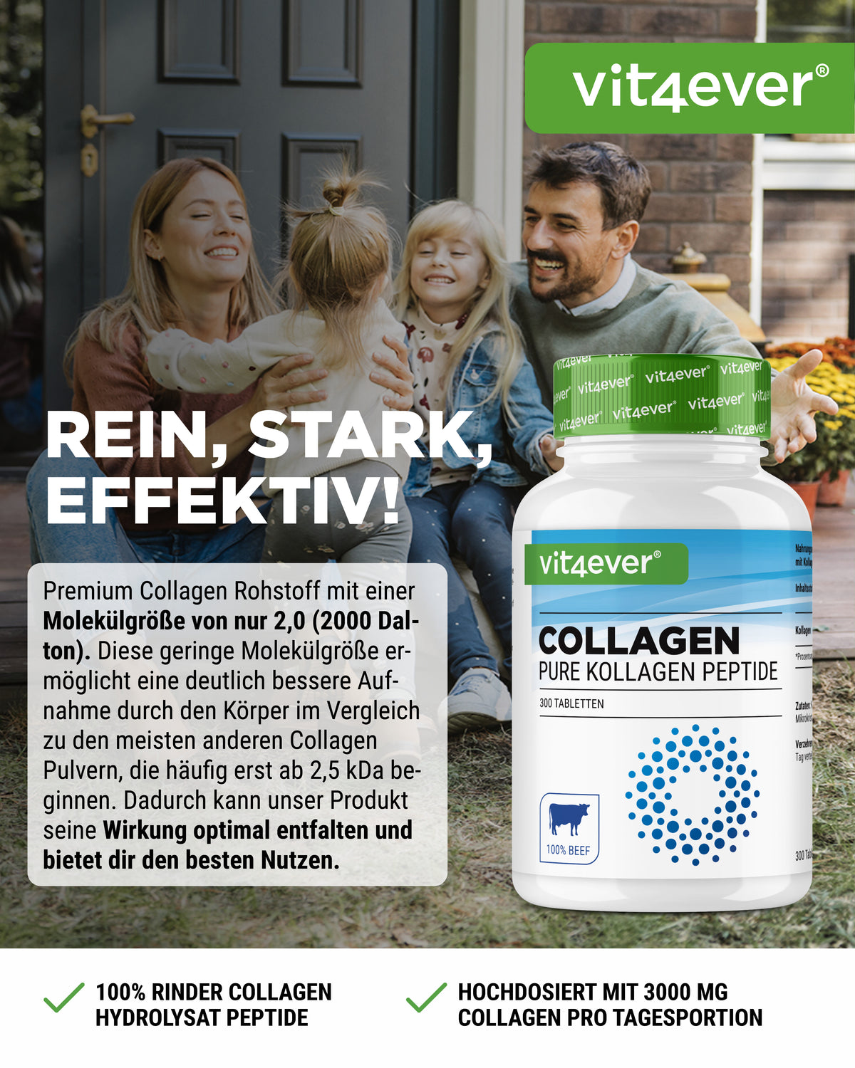 Collagen Peptides - Bovine Collagen, Tablets