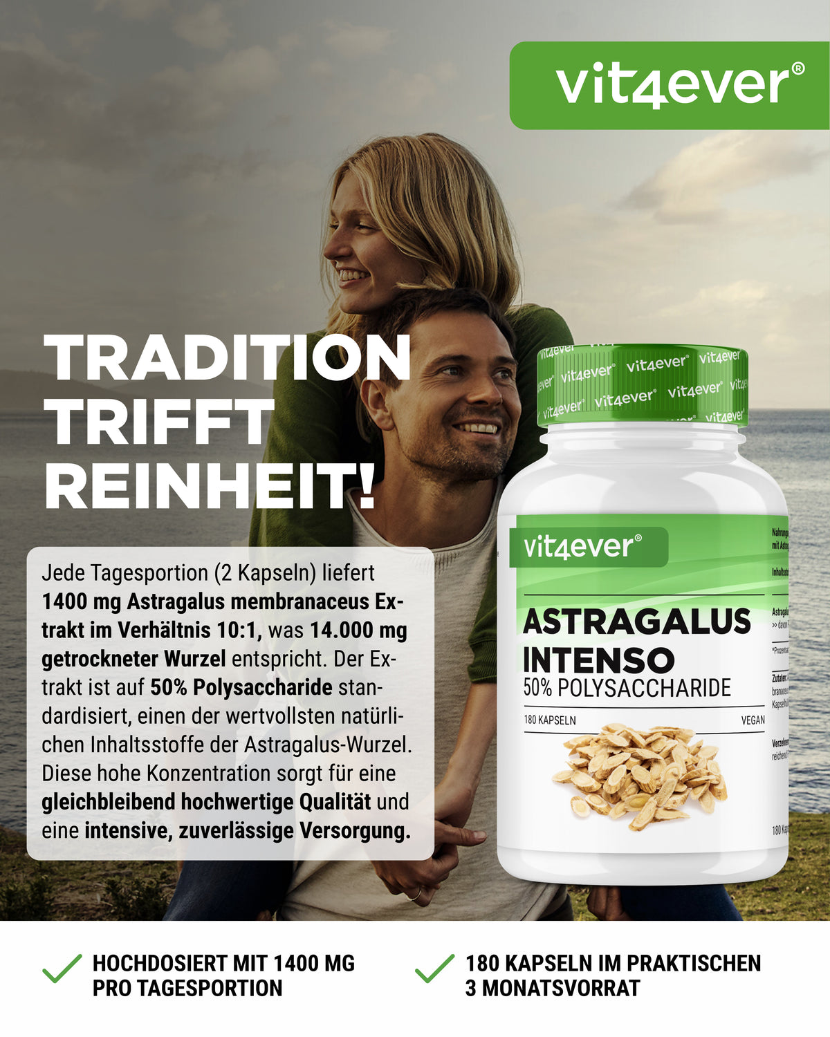 Astragalo - 50% polisaccaridi