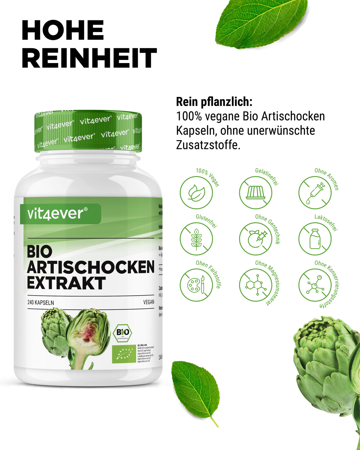 Extracto de alcachofa ecológica - 2,5 % cinarina