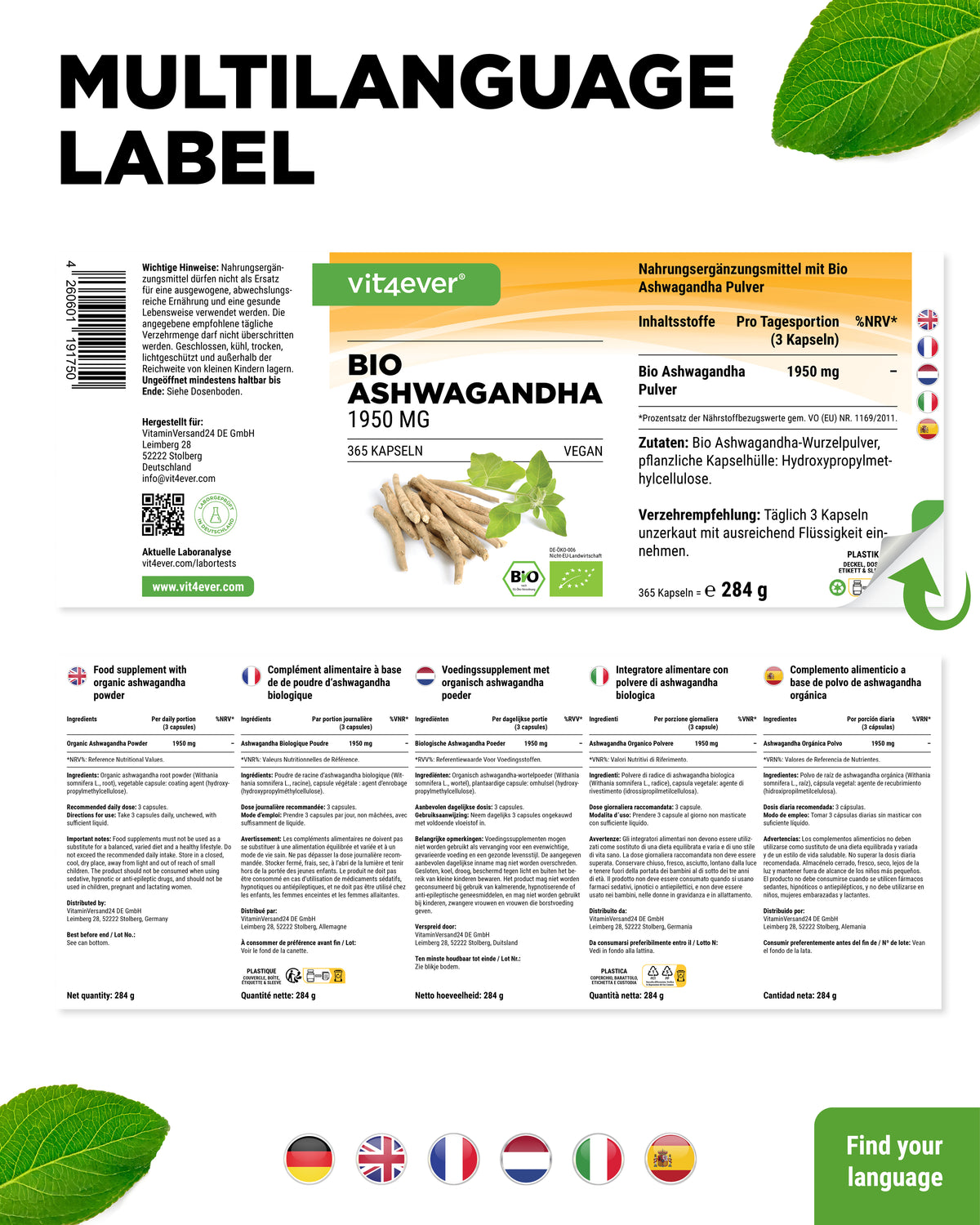 Ashwagandha Bio - 365 capsule
