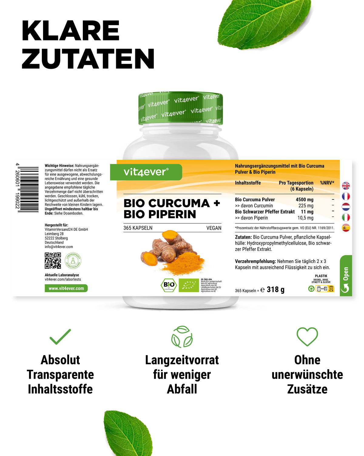 Organic Turmeric + Organic Piperine