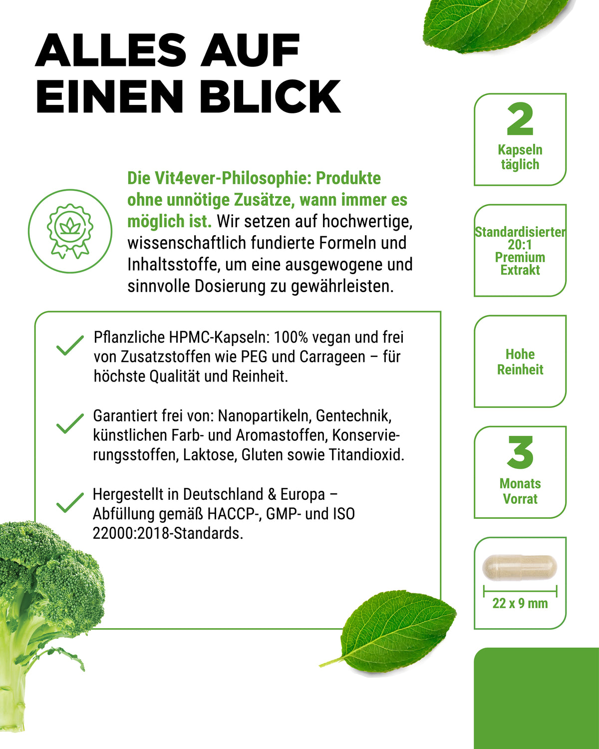 Broccoli Extract - 180 Capsules