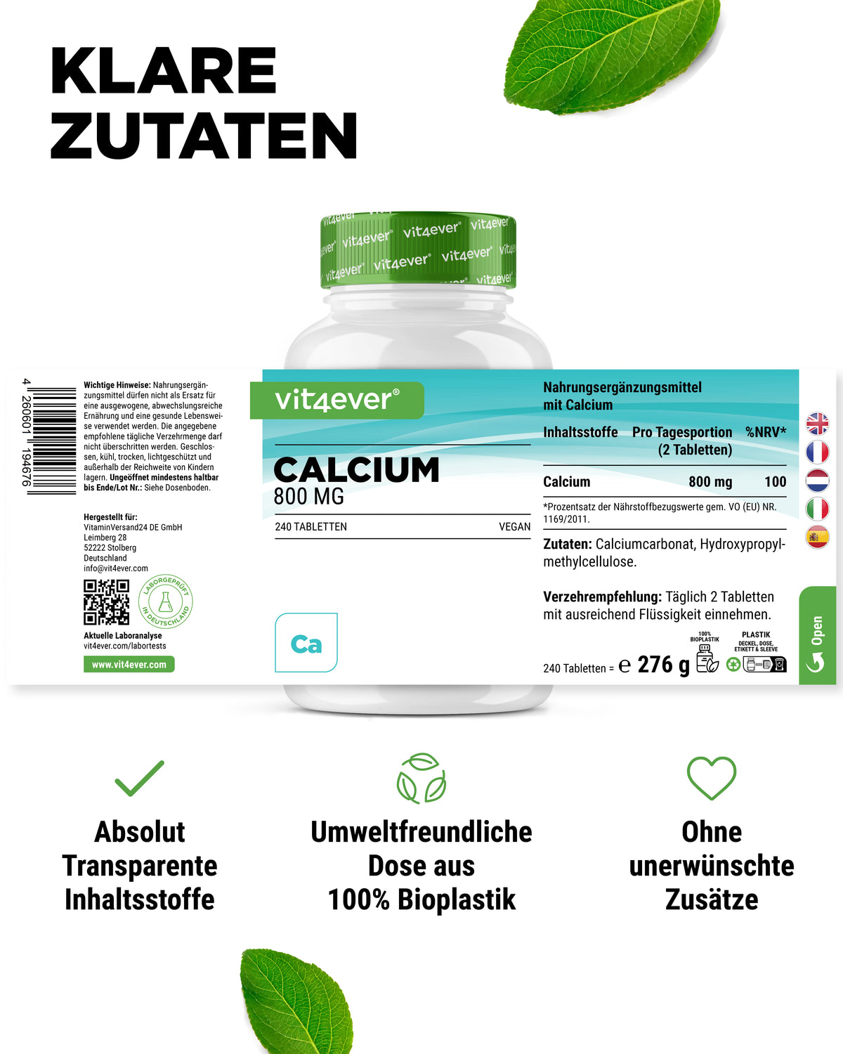 Calcium - 400 mg