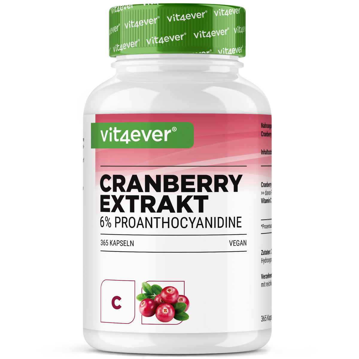 Cranberry with Vitamin C - 365 Capsules