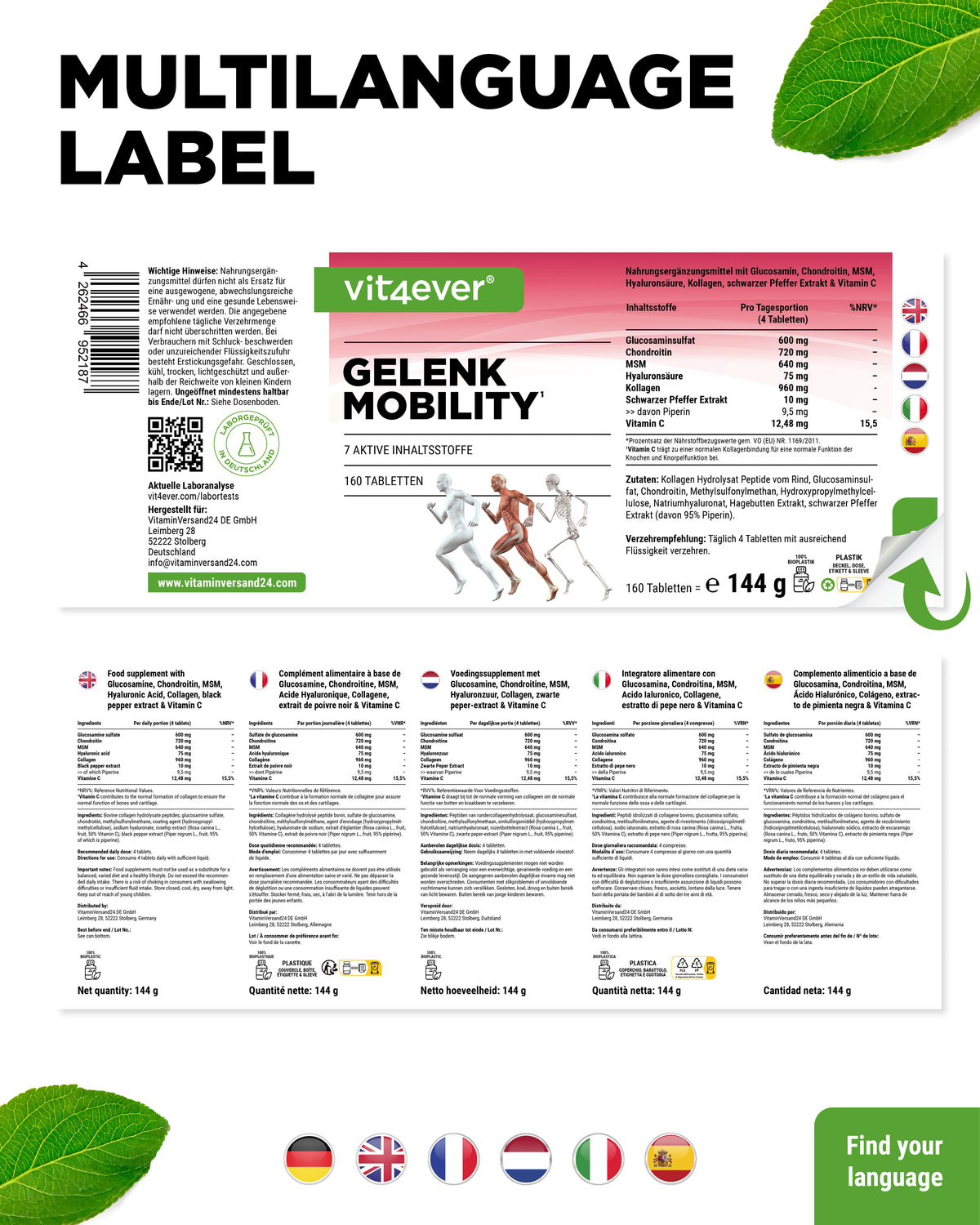 Gelenk Mobility - 7 Inhaltsstoffe