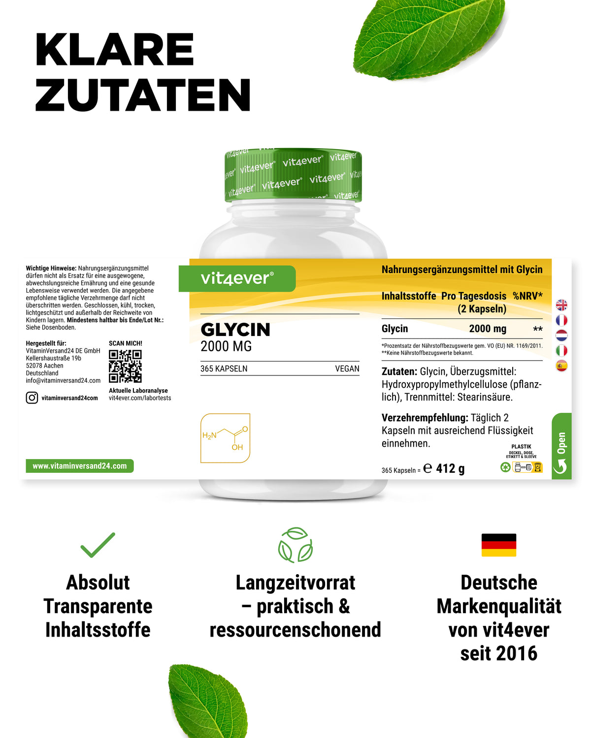 Glycin - 1000mg