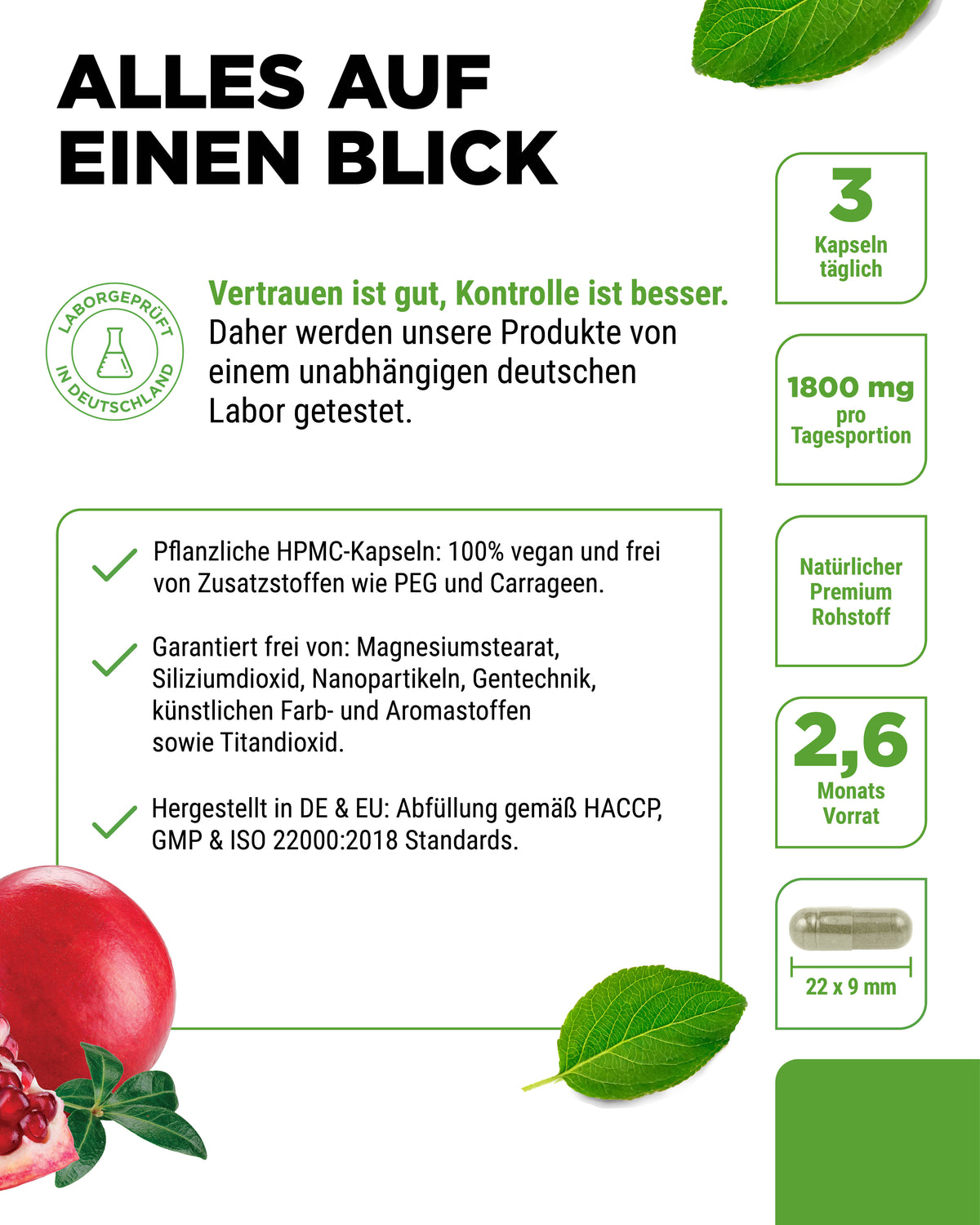 Granatapfel Extrakt, 240 Kapseln