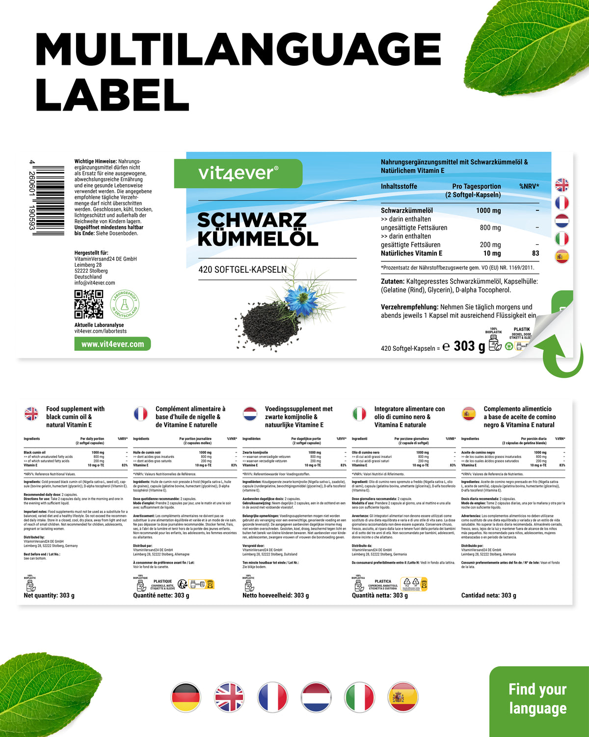 Zwarte Komijnzaadolie - 500 mg