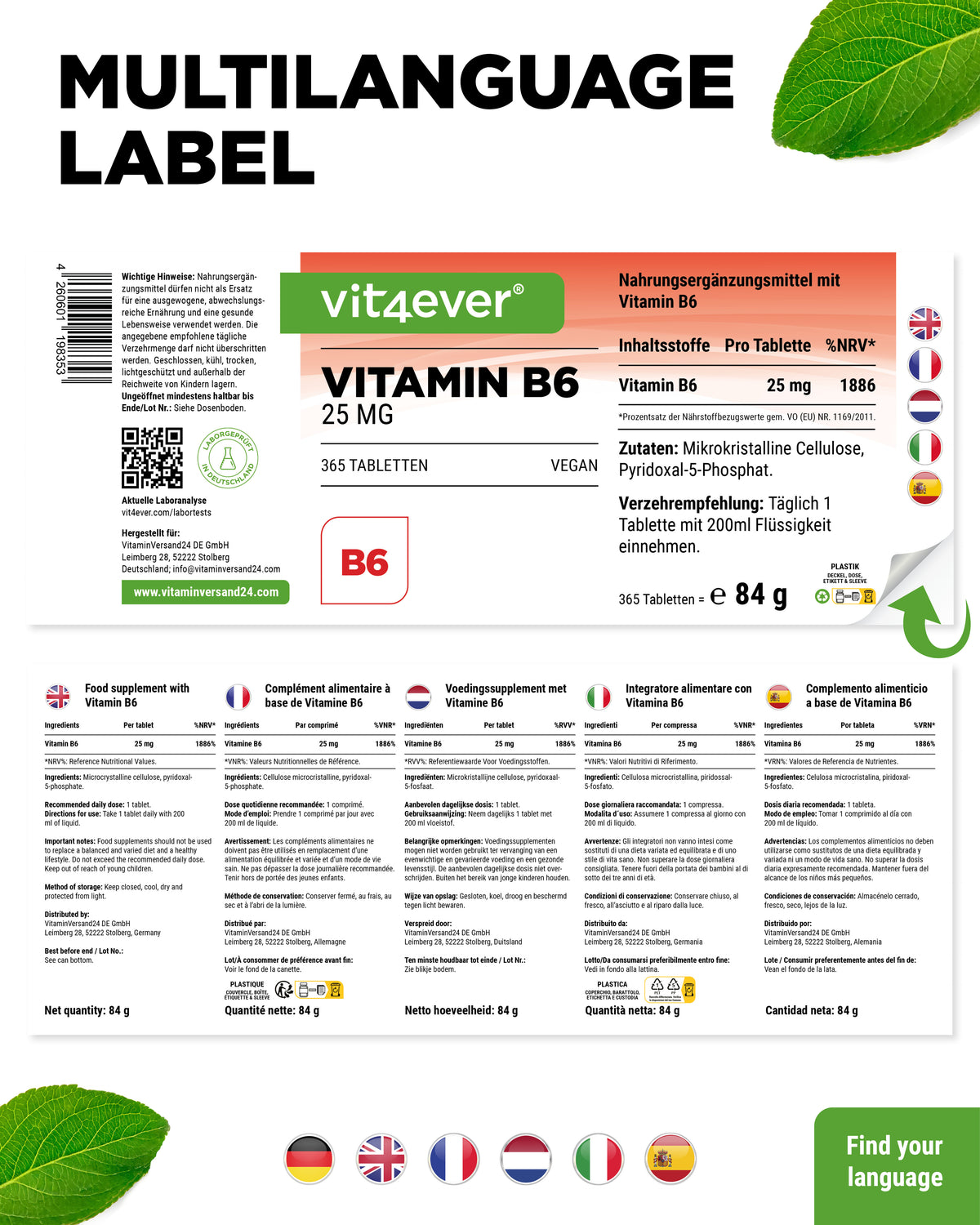 Vitamine B6 - 25 mg