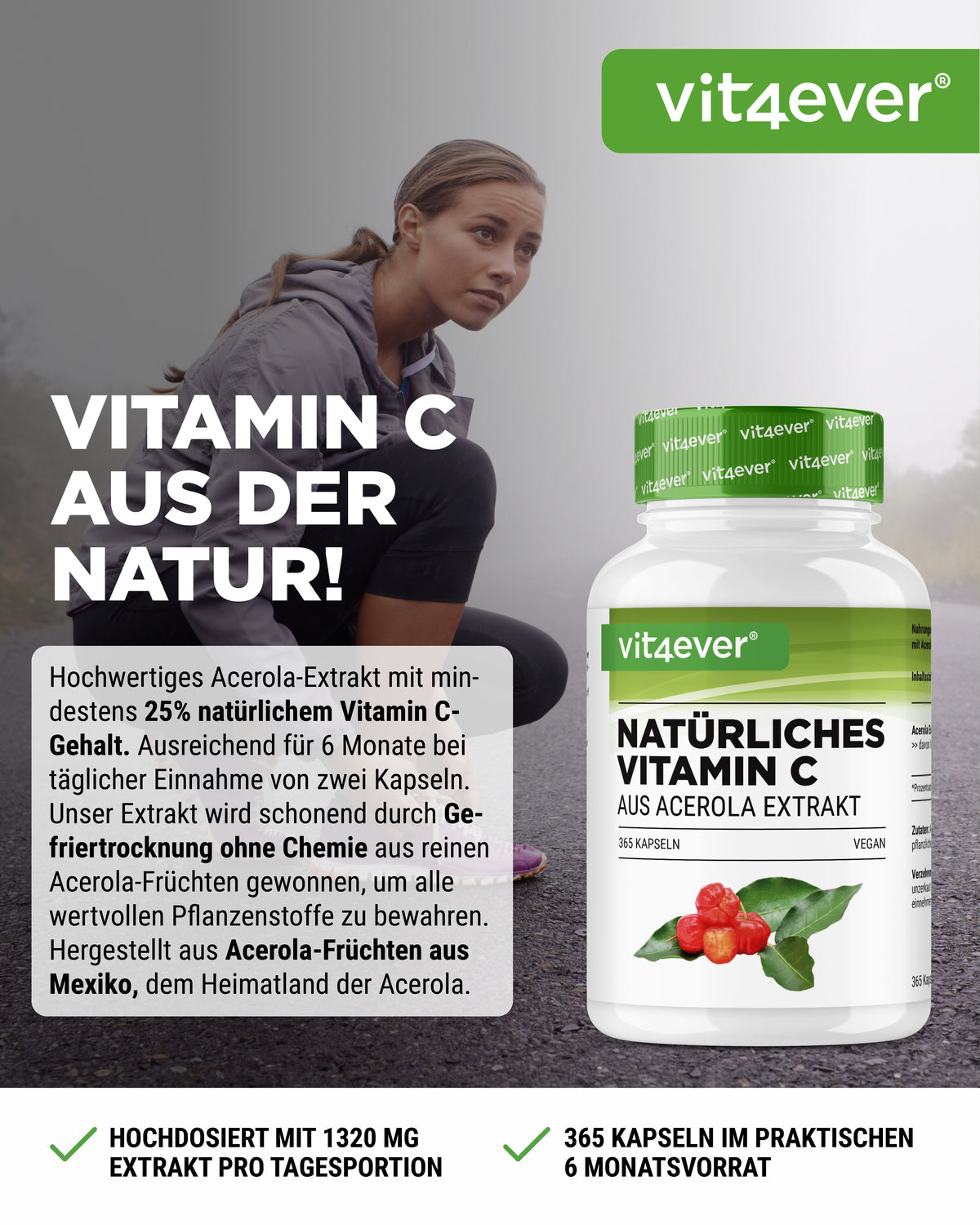 Vitamina C natural de Acerola